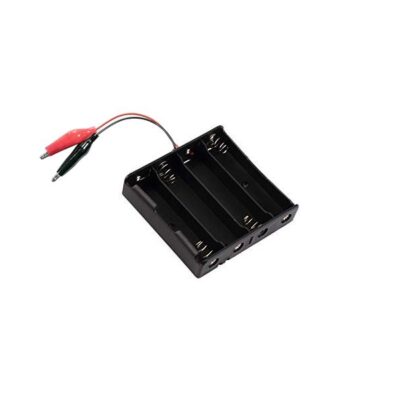 4 x 18650 Battery Holder Box with Alligator Clips